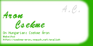 aron csekme business card